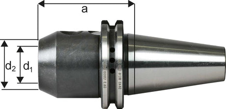 Produktbild von FORTIS Flächenspannfutter DIN69871ADB SK40 40mm A120 4216405584 4317784723589
