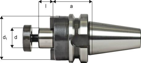 Produktbild von FORTIS Aufsteckfräserdorn JISB6339AD kurz BT50 22mm x40 4216408818 4317784755467