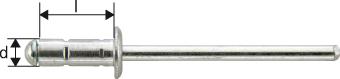 Produktbild von GESIPA Mehrbereichs-Blindniet Aluminium Flachrundkopf 3,2x8mm PolyGrip (1000 Stück) 1433822 4007081700016