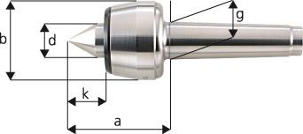 Produktbild von FORUM Körnerspitze mitlaufend MK 1 4216103010 4317784839266