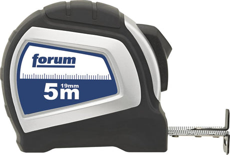 Produktbild von FORUM Taschenbandmaß Autolock 5m x 19mm weiß 4255703305 4317784968171