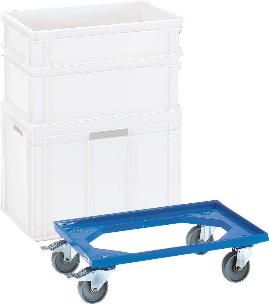 Produktbild von fetra Eurokasten-Roller 13590 250kg 605x405mm Kunststoff blau 13590 4017976135908