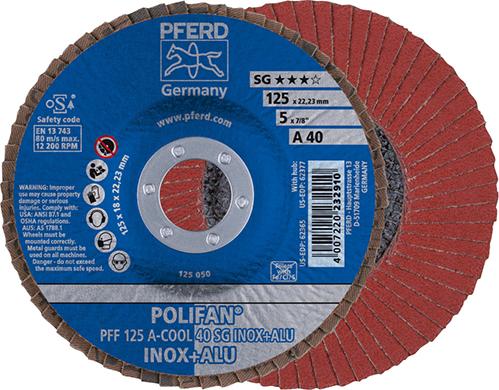 Produktbild von PFERD Fächerschleifscheibe A-COOL SG gerade 125mm K40 67654125 4007220232910