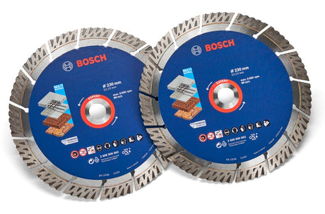Produktbild von EXPERT Multi Material Diamant-Trennscheibe 230 x 22,23 mm Twin-Pack (2 Stück) inkl. Rucksack