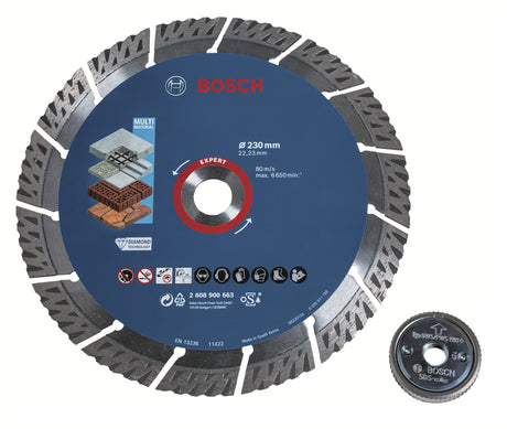 Produktbild von EXPERT Multi Material Diamant-Trennscheibe 230 x 22,23 mm inkl. SDS-Clic Schnellspannmutter