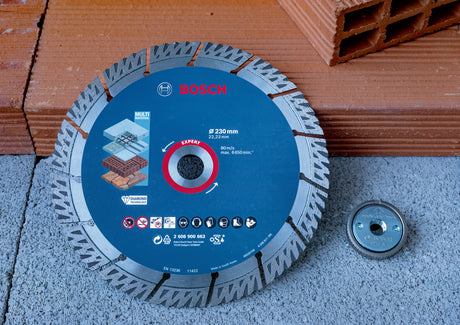 EXPERT Multi Material Diamant-Trennscheibe 230 x 22,23 mm inkl. SDS-Clic Schnellspannmutter