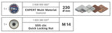 EXPERT Multi Material Diamant-Trennscheibe 230 x 22,23 mm inkl. SDS-Clic Schnellspannmutter