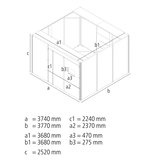 Laserschweißzelle modular 3740x3770x2520 mm