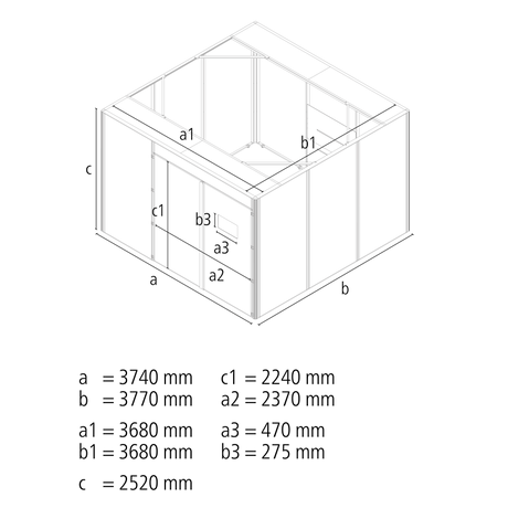 Laserschweißzelle modular 3740x3770x2520 mm