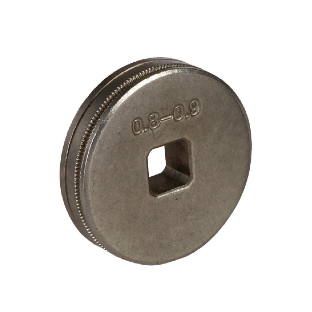 Produktbild von Vorschubrolle einzeln Stahl-/ Edelstahldraht 0,6–0,8mm / Fülldraht 0,9mm V-Nut