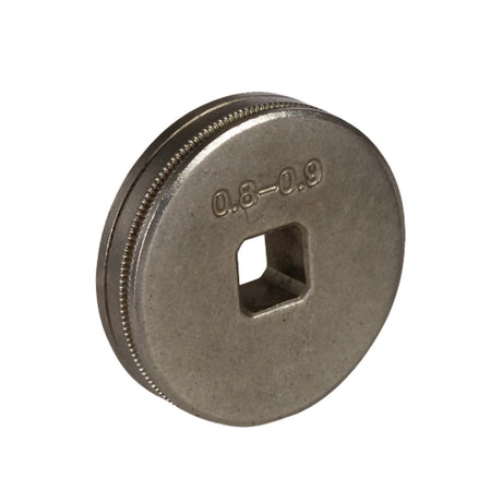 Produktbild von Vorschubrolle einzeln Stahl-/ Edelstahldraht 0,6–0,8mm / Fülldraht 0,9mm V-Nut