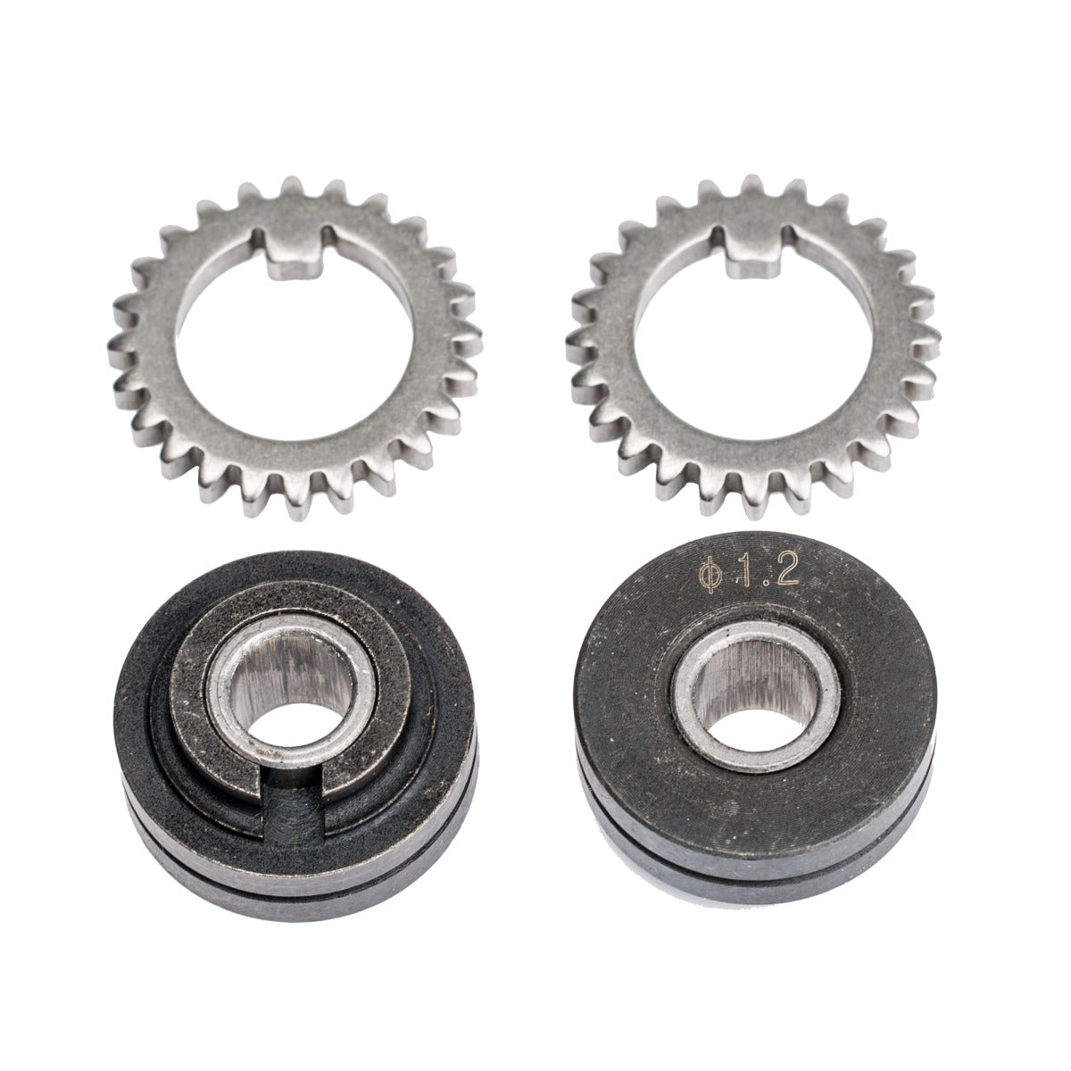 Produktbild von Vorschubrollenpaar mit Zahnkranz für Massivdraht 0,6 mm