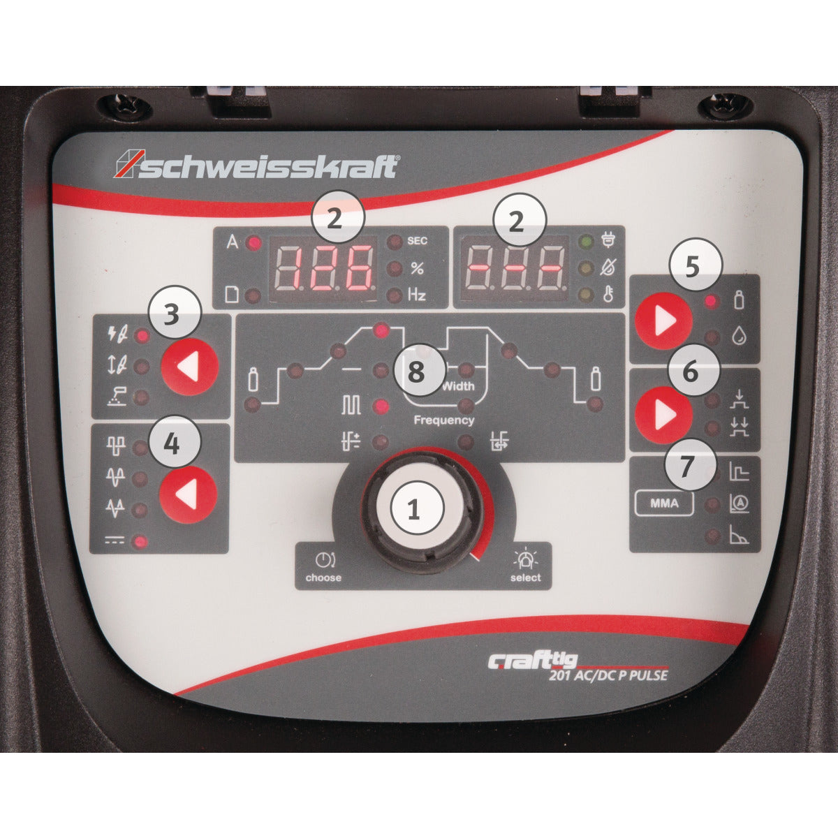 Tragbarer WIG AC/DC Inverter CRAFT-TIG 201 AC/DC P PULSE Set