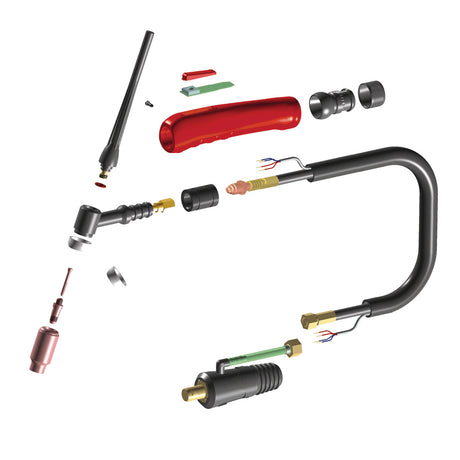 Produktbild von WIG Schweißbrenner, gasgekühlt SSR 7-17DD 8m