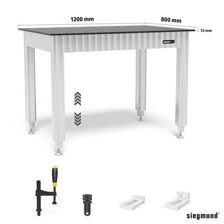 Siegmund Werkbank 1,2 Meter x 0,8 Meter zum Schweißen und für allgemeine Metallbau-Arbeiten