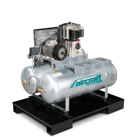 Produktbild von Stationärer Kolbenkompressor mit 2x 100 Liter-Druckluftbehältern Airprofi Duo 853/2x100/10
