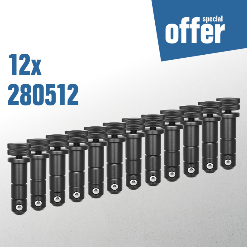 Siegmund Aktionspaket 12x Schnellspannbolzen dreifach brüniert