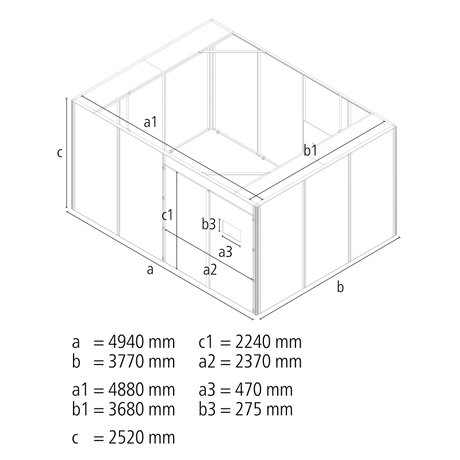 Laserschweißzelle modular 4940x3770x2520 mm