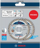 PRO Multi Material X-LOCK Diamant-Trennscheibe 115 x 22,23 mm Twin Pack (2 Stück)
