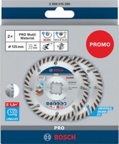 PRO Multi Material X-LOCK Diamant-Trennscheibe 125 x 22,23 mm Twin Pack (2 Stück)