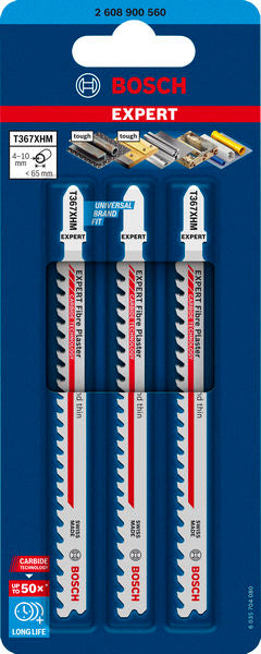 Produktbild von BOSCH Stichsägeblatt Expert T 367 XHM VE à 3 Stück Multi Material 2608900560 4059952537849