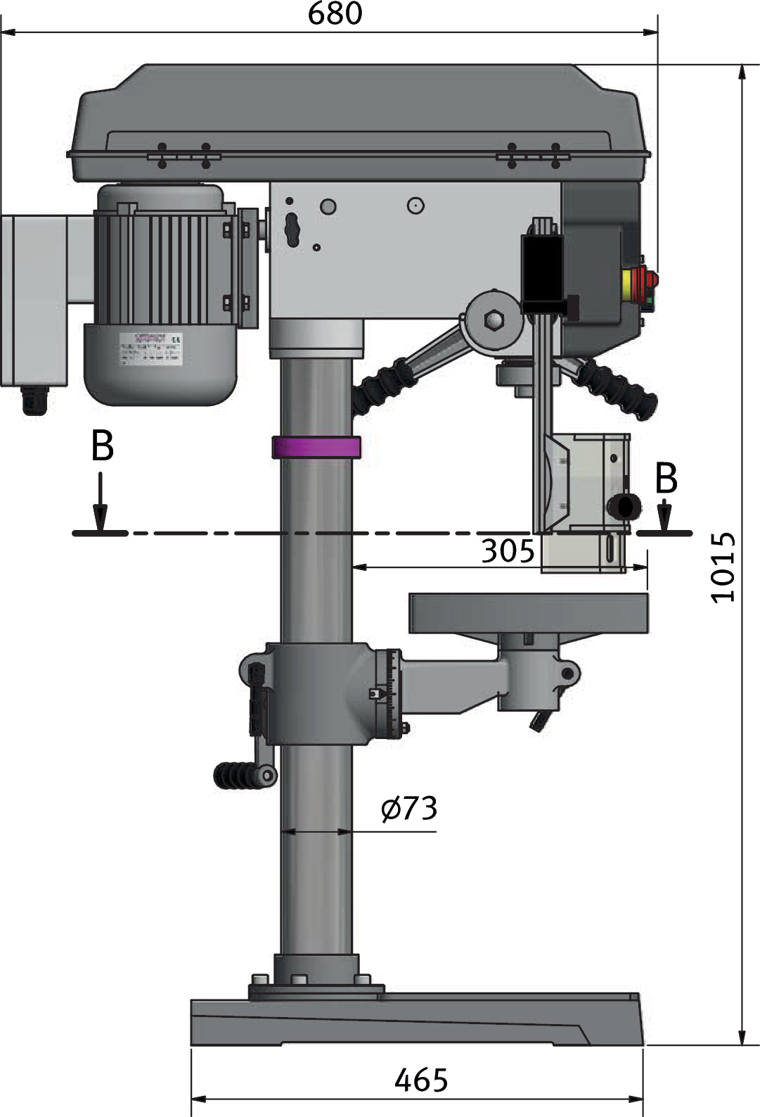 Tischbohrmaschine OPTIdrill D 23Pro (400 V)