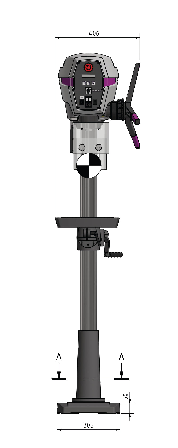 Säulenbohrmaschine OPTIdrill DP 26-F (230 V)