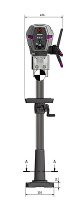 Säulenbohrmaschine OPTIdrill DP 26-F (400 V) Set