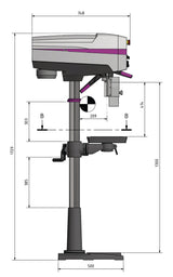 Säulenbohrmaschine OPTIdrill DP 26-F (400 V) Set