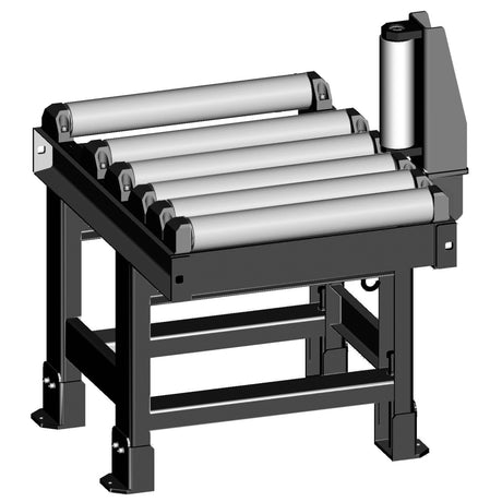 Produktbild von Rollenbahn 1000 x 620 mm, Abfuhrseite, mit einer seitlichen Führungsrolle