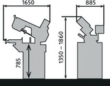 Hydraulische Schwenkrahmen-Metallbandsäge BMBS 230 x 280 H-DG