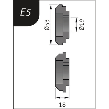Produktbild von Biegerollensatz Typ E5, Ø 53 x 19 x 18 mm