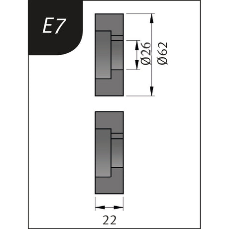 Produktbild von Biegerollensatz Typ E7, Ø 62 x 26 x 22 mm