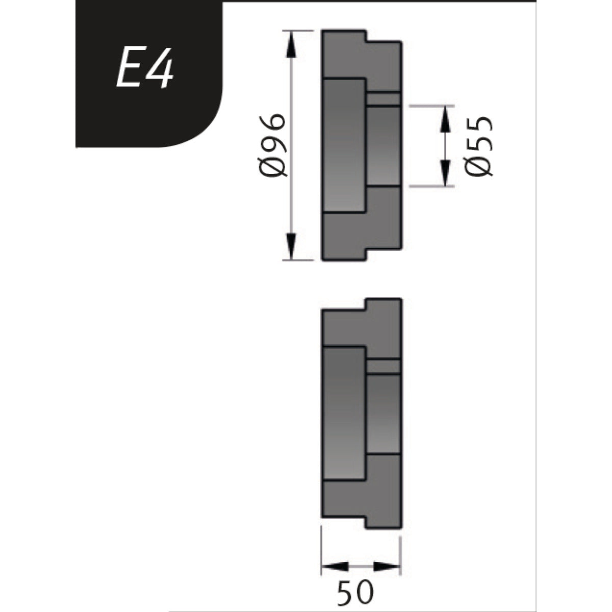 Produktbild von Biegerollensatz Typ E4, Ø 96 x 55 x 50 mm