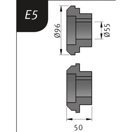 Produktbild von Biegerollensatz Typ E5, Ø 96 x 55 x 50 mm