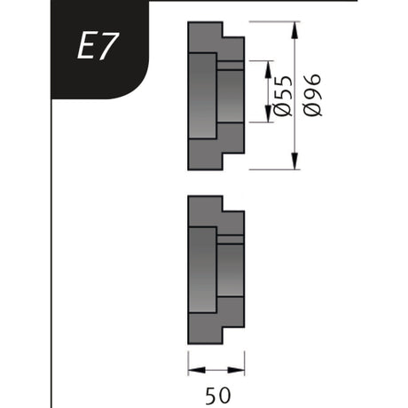 Produktbild von Biegerollensatz Typ E7, Ø 96 x 55 x 50 mm