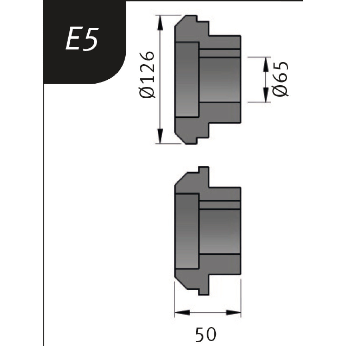 Produktbild von Biegerollensatz Typ E5, Ø 126 x 65 x 50 mm