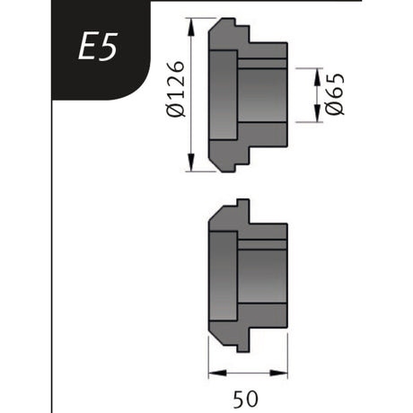 Produktbild von Biegerollensatz Typ E5, Ø 126 x 65 x 50 mm