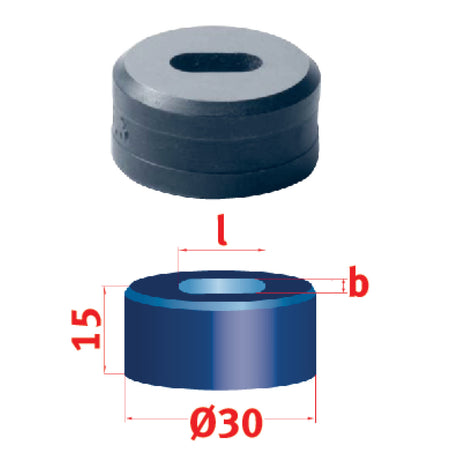 Produktbild von Langlochmatrize Nr.30 5,8 x 15,3 mm