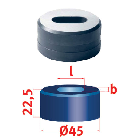 Produktbild von Langlochmatrize Nr.45 25,8 x 30,3 mm
