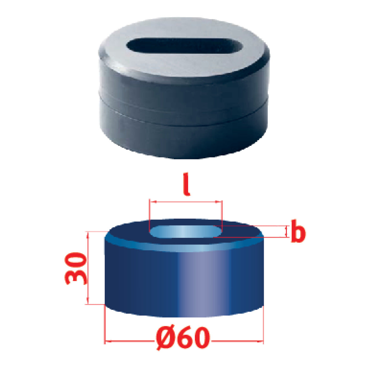 Produktbild von Langlochmatrize Nr.60 20,0 x 36,0 mm
