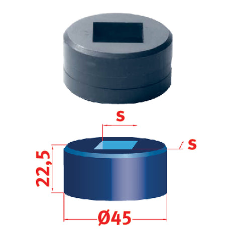 Produktbild von Vierkant-Matrize Nr.45 17,7 mm