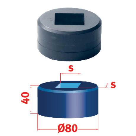 Produktbild von Vierkant-Matrize Nr.80 29,2 mm