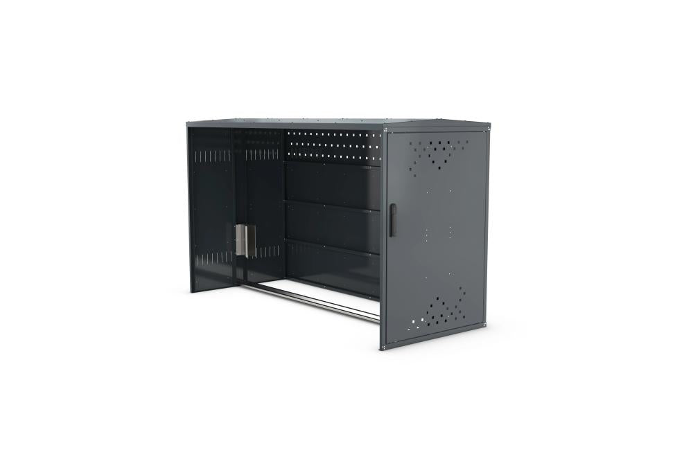Anbausatz Bike Box 1G mit Seitenwand RAL 7016
