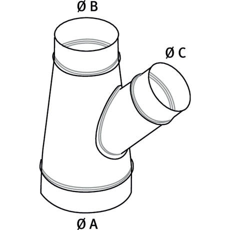 Produktbild von Abzweigstück 45° Ø 160/120/80