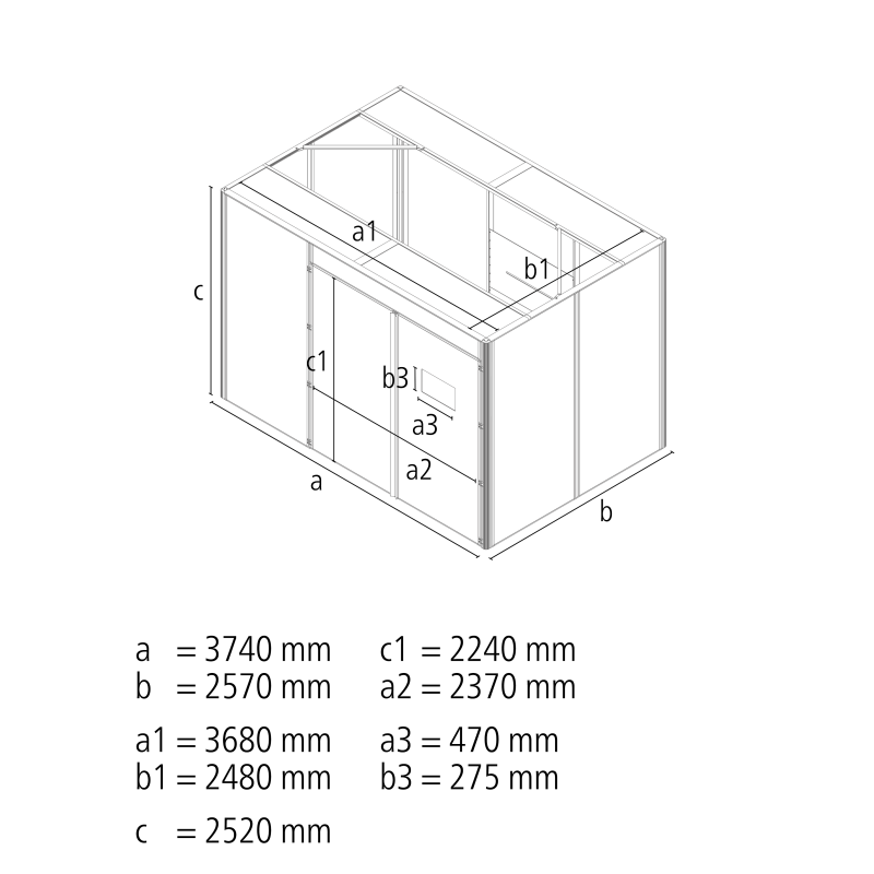 Laserschweißzelle modular 3740x2570x2520 mm