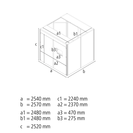 Laserschweißzelle modular 2540x2570x2520 mm