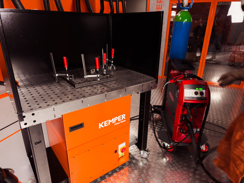 kemper absaugschweißtisch in aktion