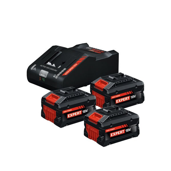 Akku-Starter-Set 3x EXBA18V-80 und EXAL18V-160 Ladegerät