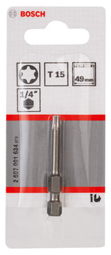 Schrauberbit T15 49 mm 1/4" extra hart
